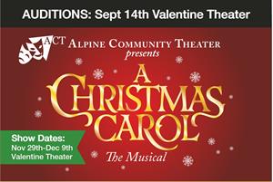 Auditions for A Christmas Carol: The Musical! on 14 September 2019. - , Utah